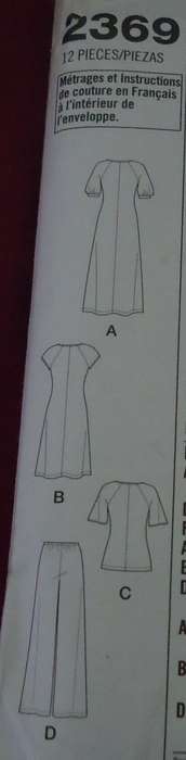 SIMPLICITY PATTERNS 2369 KNIT DRESS, TUNIC &P ANTS  SIZE U5 16 - 24 COMPLETE