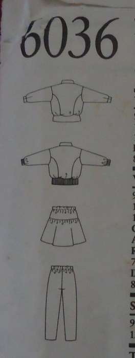 NEW LOOK PATTERNS 6036 KIDS JACKET, SKIRT & PANTS - 8 SIZES IN ONE 3 - 10 YEARS COMPLETE