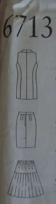 NEW LOOK PATTERNS 6713 -JACKET & PENCIL OR FLARED SKIRT SIX SIZES IN ONE 8 - 18 COMPLETE