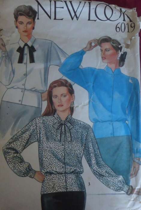 NEW LOOK PATTERNS 6019 BLOUSES WITH WAIST DETAIL SIX SIZES IN ONE 8 - 18 COMPLETE-UNCUT-F/FOLDED