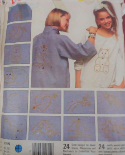 BUTTERICK CRAFT #4695  EMBOSSED TOPS - ONE SIZE - COMPLETE &  UNCUT