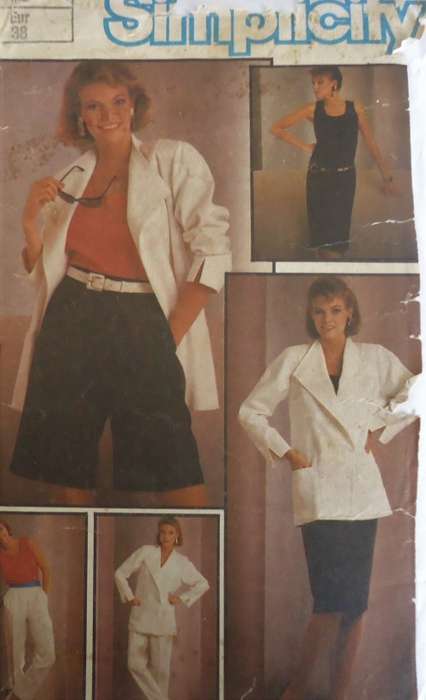 SIMPLICITY PATTERNS 6777 JACKET-TUNIC DRESS-TOP-PANTS  SIZE 10 BUST 32` COMPLETE