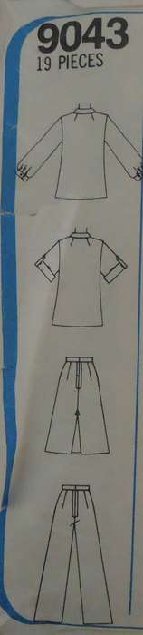 SIMPLICITY PATTERNS 9043 SKIRT-PANTS-UNLINED SHIRT/JACKET SIZE 18 BUST 102 CM COMPLETE