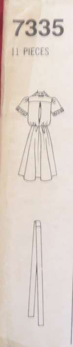SIMPLICITY PATTERNS 7335 DRESS  SIZE N  10 + 12 + 14 COMPLETE