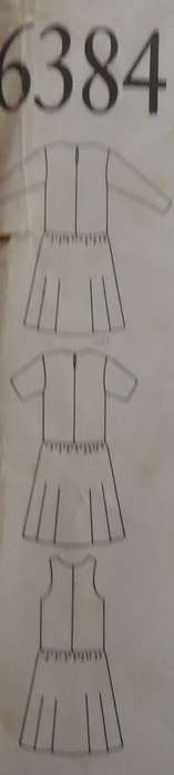 NEW LOOK PATTERNS 6384 DRESS WITH LOWERED WAISTLINE SIZES 8 - 18 COMPLETE-ZIPLOC BAG