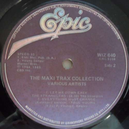 THE MAXI TRAX COLLECTION VOL 1  - 1985 EPIC VINYL 12" MAXI SINGLE WIZ 640