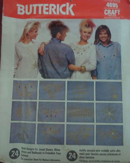 BUTTERICK CRAFT #4695  EMBOSSED TOPS - ONE SIZE - COMPLETE &  UNCUT