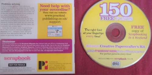 SCRAPBOOK - 150 FREE FONTS - PC-CD ROM