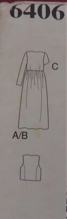 NEW LOOK PATTERNS 6406 V NECK FRONT BUTTON DRESSES SIZES 8 - 18 COMPLETE