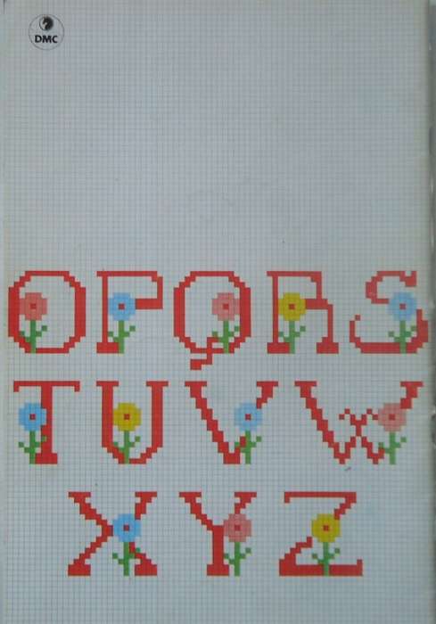 DMC LIBRARY - CROSS STITCH EMBROIDERY - ALPHABETS - 32 PAGE A4 BOOKLET