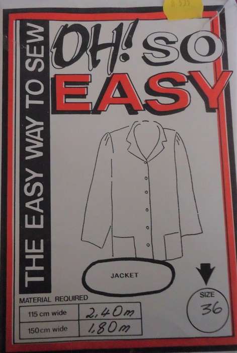 OH SO EASY PATTERN 34 `JACKET` SIZE 36` COMPLETE