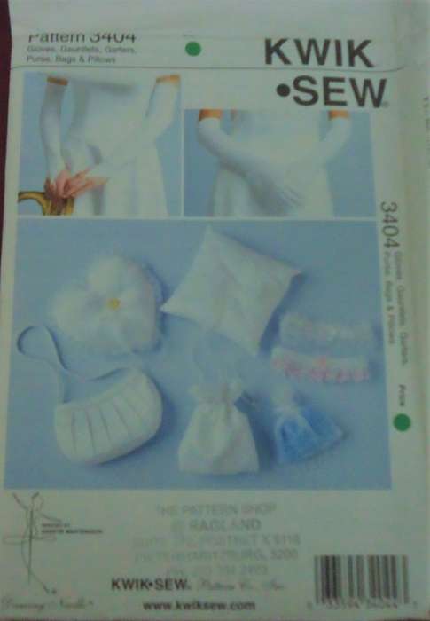 KWIK SEW  PATTERNS 3404 BRIDAL ACCESSORIES-ONE SIZE-COMPLETE-UNCUT-F/FOLDE