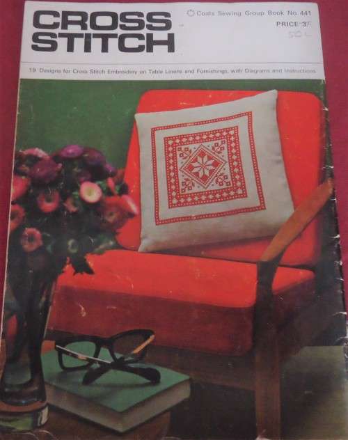 COATS SEWING GROUP BOOK # 441 - CROSS STITCH - 36 A4 PAGES