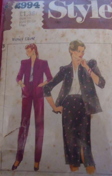 STYLE 2994 UNLINED JACKET-SKIRT-PANTS SIZE 14 BUST 92 CM  - COMPLETE