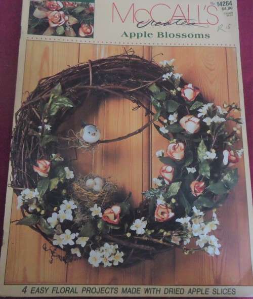 McCALLS #14264 APPLE BLOSSOMS - 4 EASY FLORAL PROJECTS MADE WITH DRIED APPLE SLICES
