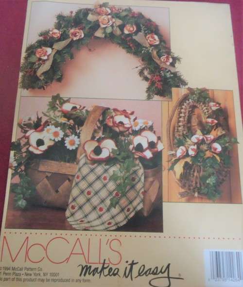 McCALLS #14264 APPLE BLOSSOMS - 4 EASY FLORAL PROJECTS MADE WITH DRIED APPLE SLICES