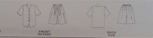 McCALLS 6491 TOP & SPLIT SKIRT SIZE 10-12-14 -16 COMPLETE