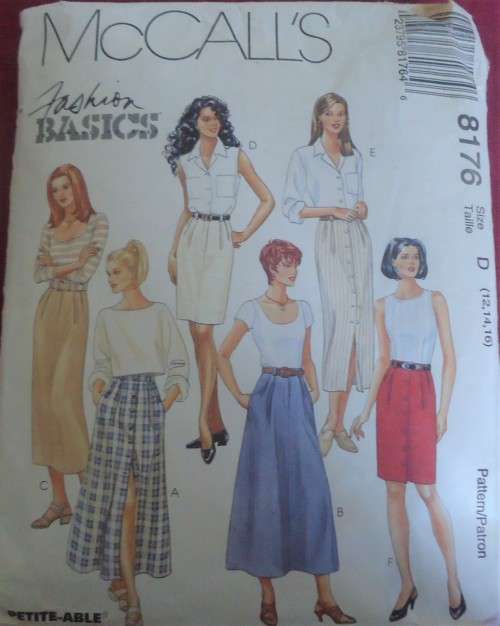 McCALLS 8176 SET OF SKIRTS SIZE A6-8-10 COMPLETE