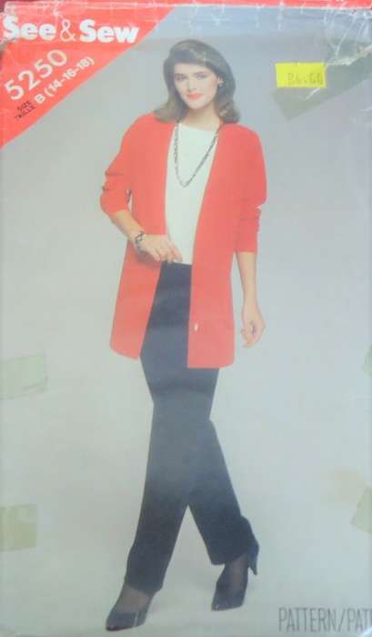 BUTTERICK 5250 JACKET-TOP-PANTS SIZE B14-16-18 COMPLETE