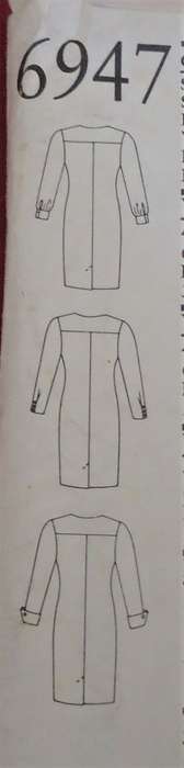 NEW LOOK PATTERN 6947 FRONT BUTTON DRESS -6 SIZES IN ONE 8-18 COMPLETE