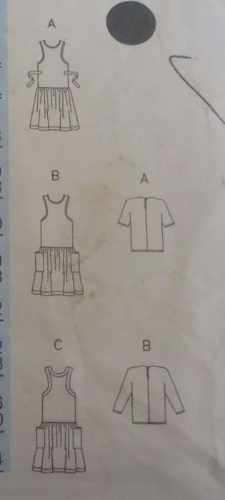 BUTTERICK 3518 MATERNITY PINAFORE & TOP SIZE 6-8-10-12 COMPLETE