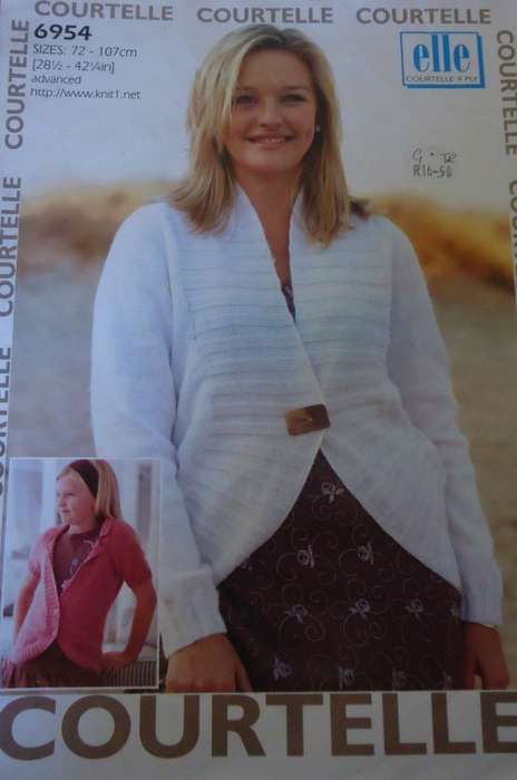 ELLE #6954 CARDIGANS -TO FIT 72  - 107 CM