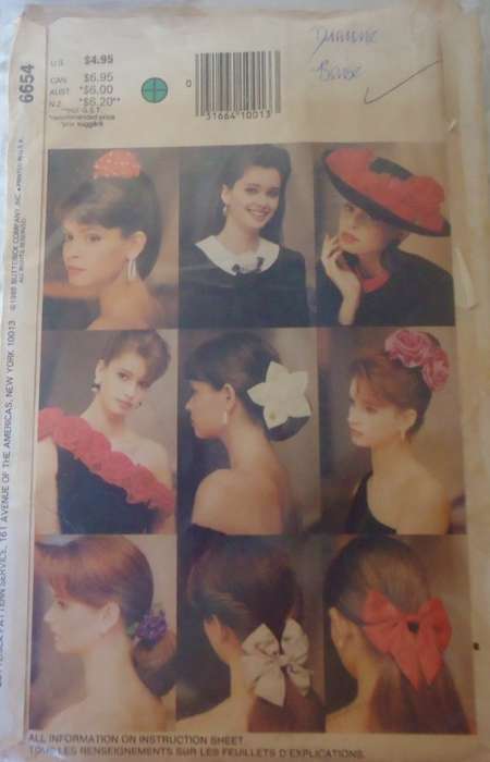BUTTERICK CRAFTS 6654 20 ACCESSORIES ONE SIZE  COMPLETE