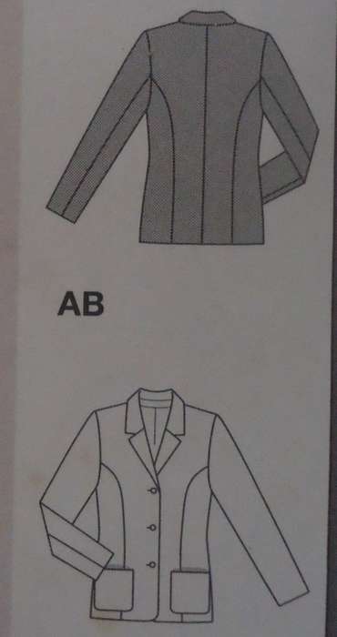 BURDA 8684 JACKET SIZE 10-12-14-16-18-20-22-24 COMPLETE