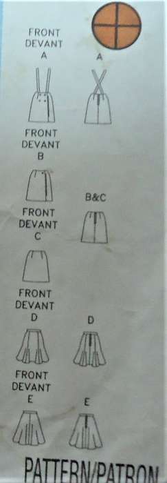 BUTTRICK PATTERNS 4016 SET OF SKIRTS SIZE 6-8-10-12 COMPLETE