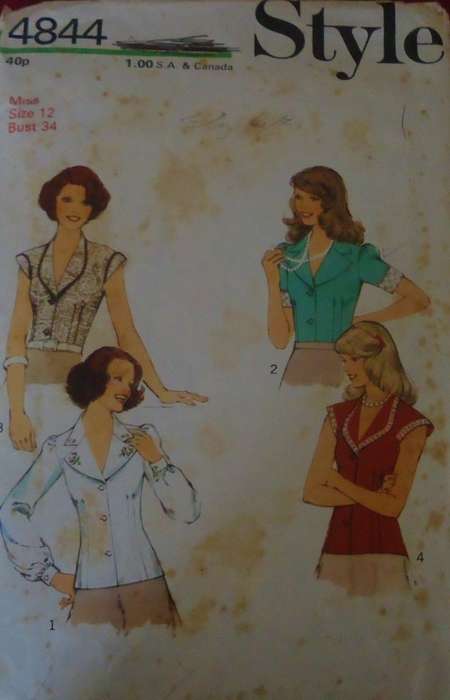 STYLE 4844 SET OF BLOUSES SIZE 12 BUST 34` COMPLETE