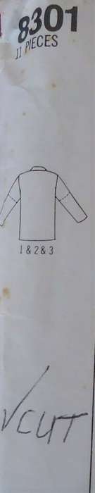 SIMPLICITY 8301 4 HOUR JACKET SIZE WW = 18 - 24 COMPLETE
