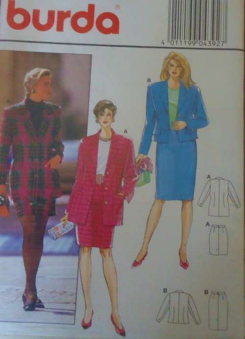 BURDA 4392 LADIES SUIT SIZE 10 - 20 - COMPLETE-UNCUT-F/FOLDED