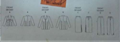VOGUE 7180 JACKET-SKIRT-PANTS SIZE12-14-16 COMPLETE-UNCUT-F/FOLDED