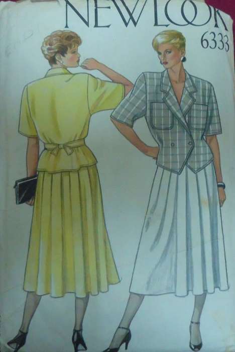 NEW LOOK PATTERNS 6333 - 2 PIECE DRESS SIZES 8 - 18 COMPLETE-CUT TO 16