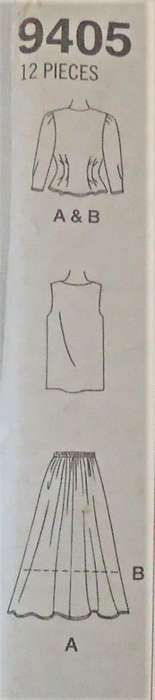 SIMPLICITY 9405 TWO PIECE DRESS - SIZE Z20-22-24  COMPLETE-UNCUT-F/FOLDED