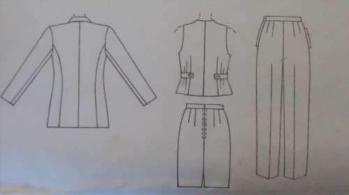 McCALLS 9008 LINED JACKET-LINED WAISTCOAT-PANTS-SKIRT SIZE 14 COMPLETE-UNCUT-F/FOLDED
