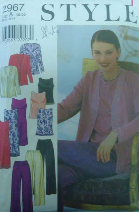 STYLE 2967 JACKET-TOP-DRESS-PANTS SIZE A=10 - 22 COMPLETE