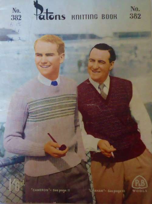 PATONS  KNITTING BOOK 382- MEN PATTERNS - 16 A4 PAGES