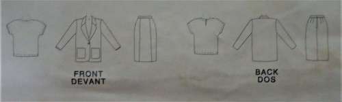 McCALLS 6360 UNLINED JACKET-TOP-SKIRT  SIZE A 8-10-12-14 COMPLETE-UNCUT-F/FOLDED