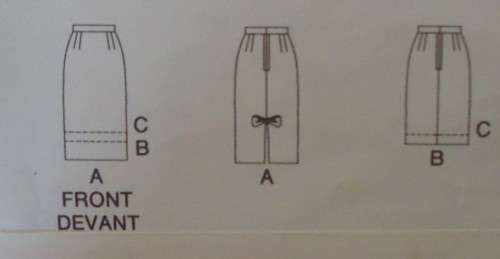 BUTTERICK 5880 ONE YARD SKIRT SIZE 14-16-18-20 - CUT TO SIZE 20 - SEE LISTING