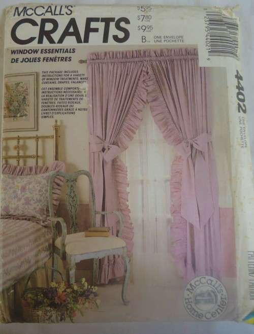 McCALLS CRAFTS 4402-WINDOW ESSENTIALS ONE SIZE- COMPLETE-UNCUT-F/FOLDED