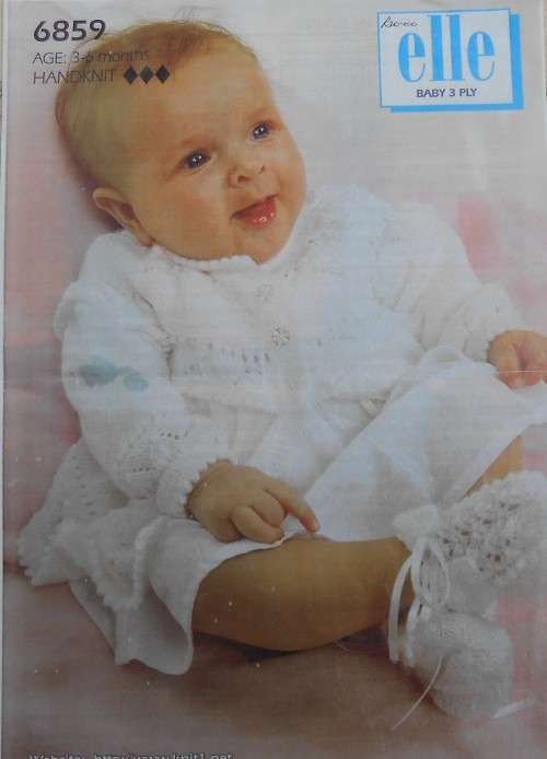 ELLE -#6859 BABY TREASURE IN WHITE - SIZE 3 - 6 MONTHS