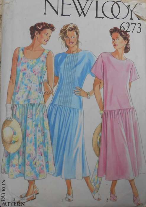 NEW LOOK PATTERNS 6273 HIPSTER DRESS SIZES 8-18 COMPLETE-ZIPLOC