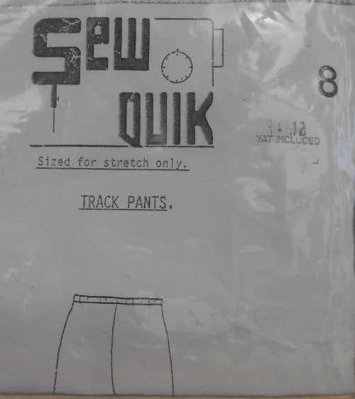 SEW QUIK PATTERN NO 8  -  KIDDIES TRACKSUIT PANTS SIZE 6 - 8 YEARS