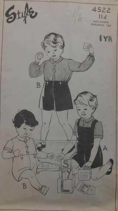 VERY VINTAGE STYLE 4522 BUSTER SUIT  SIZE 1 YEAR SEE LISTING