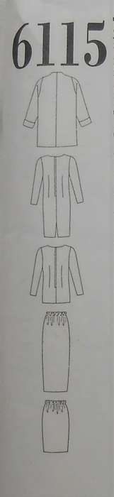 NEW LOOK PATTERNS 6115 COAT-TOP-DRESS-SKIRT SIZES 8-18 COMPLETE-PART CUT