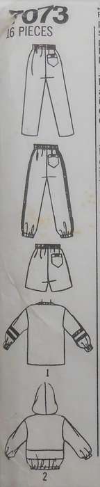 SIMPLICITY 7073 MENS TRACKSUIT-PULLON PANTS-/SHORTS-PULLOVER TOP SIZE XS-XL COMPLETE