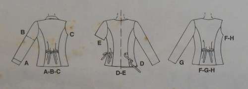 McCALLS 8222 TOPS SIZE C 10-12-14 -CUT TO 14 COMPLETE
