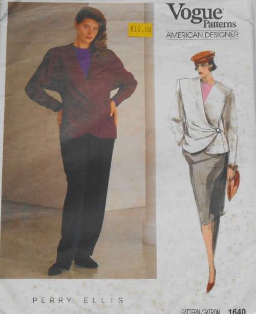 VOGUE AMERICAN DESIGNER 1640 JACKET-SKIRT-PANTS SIZE 14 COMPLETE