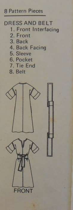 BUTTERICK 4228 THE BELTED TENT DRESS SIZE 10 BUST 83 CM COMPLETE